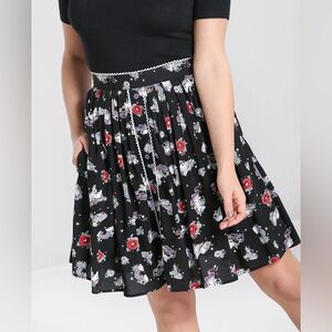 Hell Bunny Skirt Size XS A Line Mini Black Star Catcher Unicorn Rainbow Pin Up